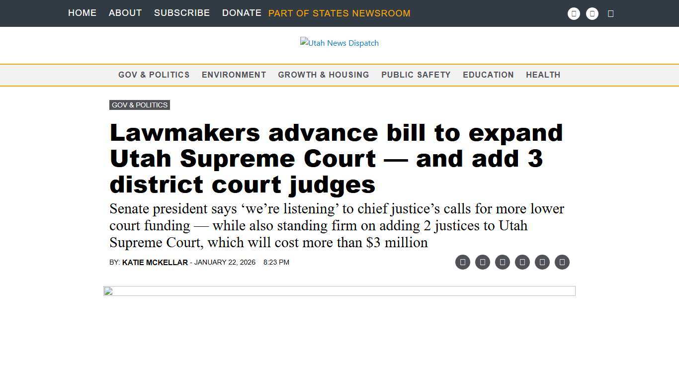 Lawmakers advance bill to expand Utah Supreme Court — and add 3 district court judges • Utah News Dispatch