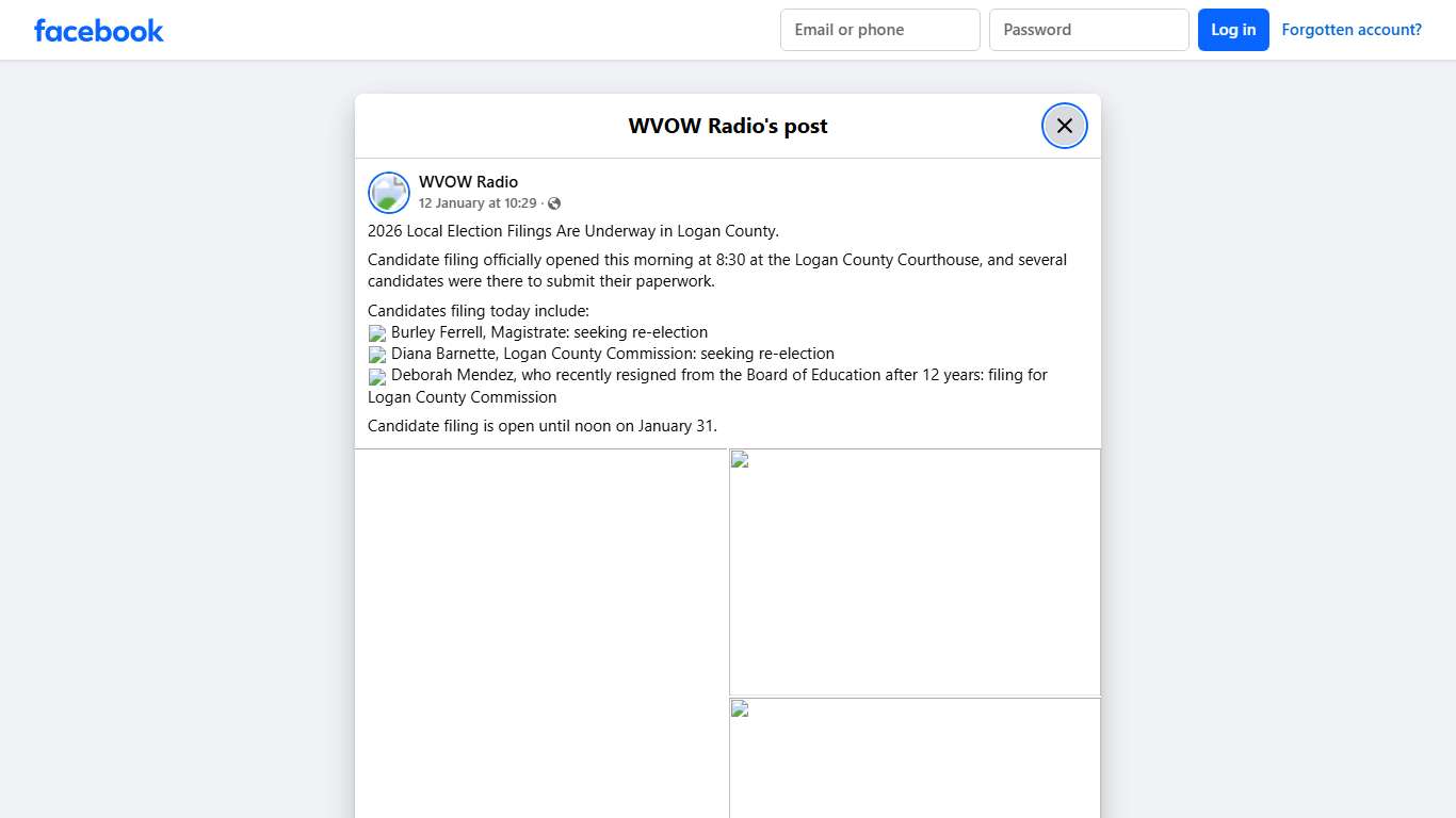 WVOW Radio - 2026 Local Election Filings Are Underway in... Facebook